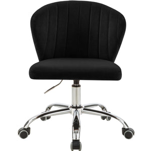 Meridian Finley Black Velvet Office Chair