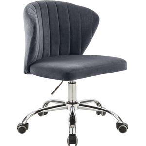 Meridian Finley Grey Velvet Office Chair