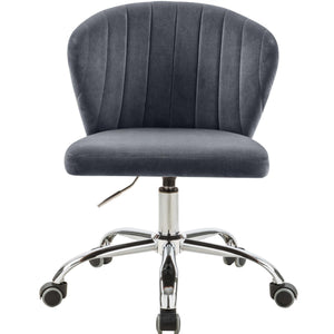 Meridian Finley Grey Velvet Office Chair
