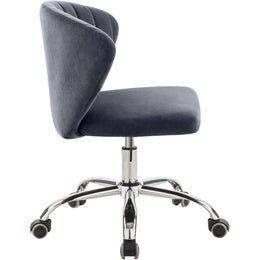Meridian Finley Grey Velvet Office Chair