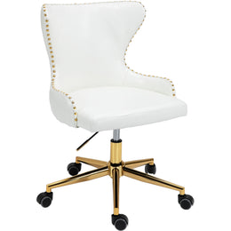 Meridian Hendrix White Vegan Leather Office Chair