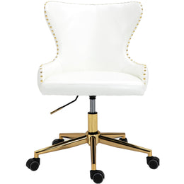 Meridian Hendrix White Vegan Leather Office Chair
