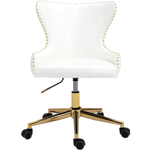 Meridian Hendrix White Vegan Leather Office Chair