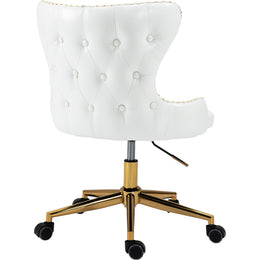 Meridian Hendrix White Vegan Leather Office Chair