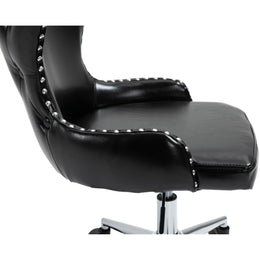 Meridian Hendrix Black Vegan Leather Office Chair