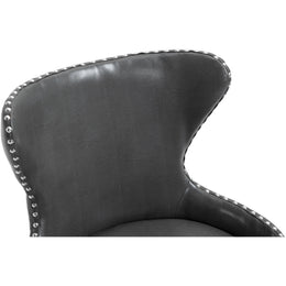 Meridian Hendrix Grey Vegan Leather Office Chair