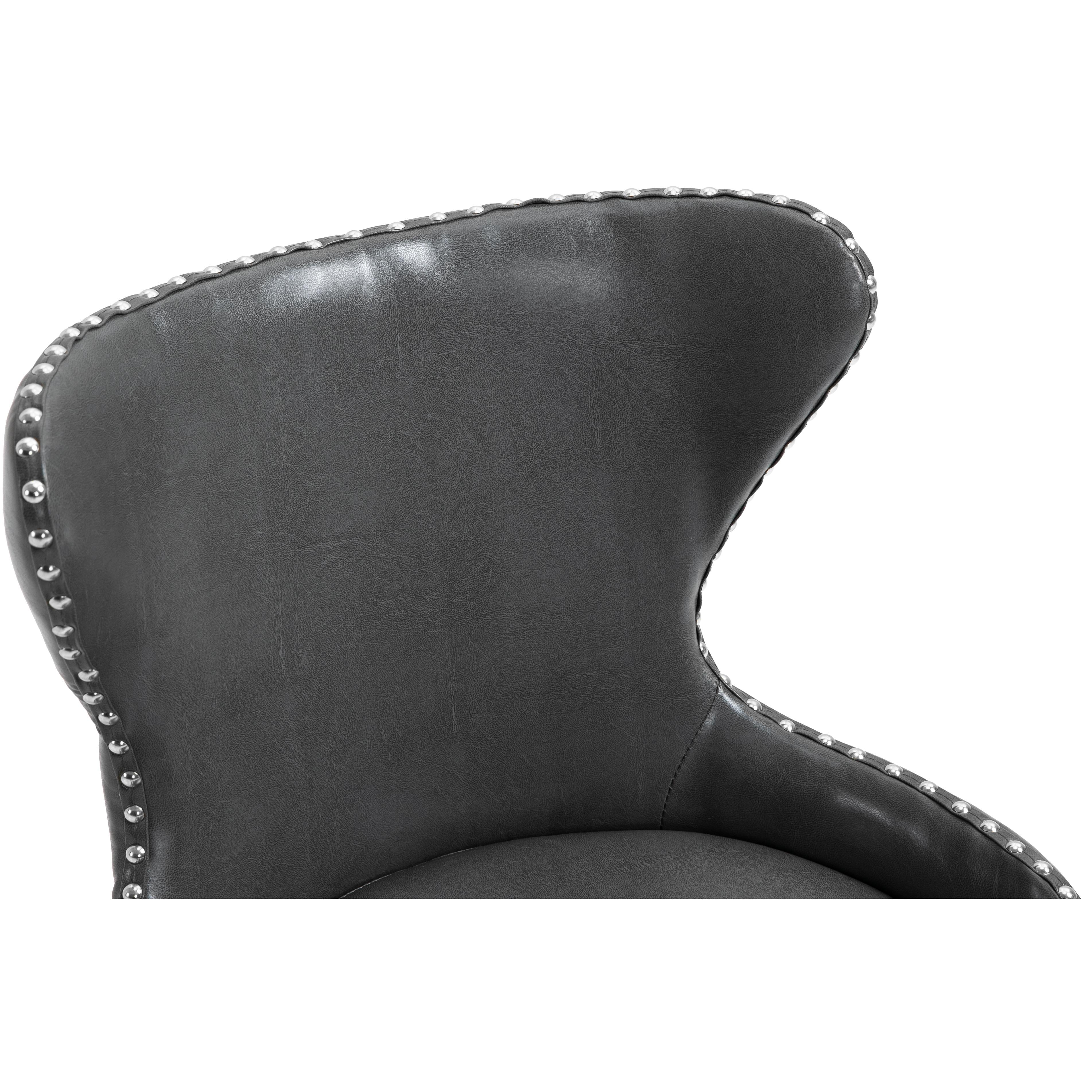 Meridian Hendrix Grey Vegan Leather Office Chair