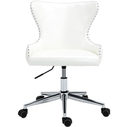 Meridian Hendrix White Vegan Leather Office Chair