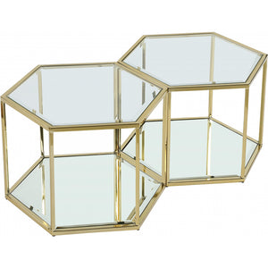 Meridian Sei Brushed Gold Coffee Table