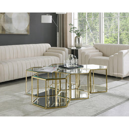 Meridian Sei Brushed Gold Coffee Table