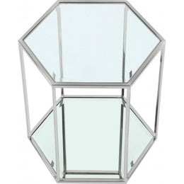 Meridian Sei Brushed Chrome End Table