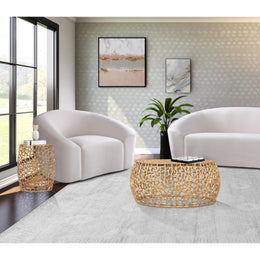 Meridian Priya Gold End Table