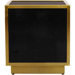 Meridian Glitz Black Faux Marble End Table
