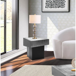 Meridian Palladium Silver End Table