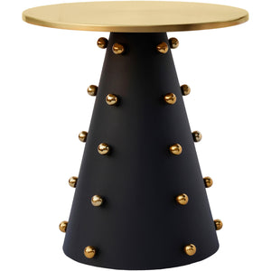 Meridian Raven Black / Gold End Table