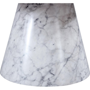 Meridian Omni White Faux Marble Coffee Table