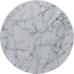 Meridian Omni White Faux Marble End Table