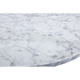 Meridian Omni White Faux Marble End Table