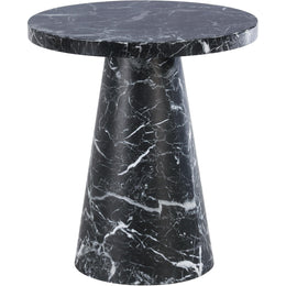 Meridian Omni Black Faux Marble End Table