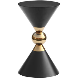 Meridian Malia Black / Gold End Table