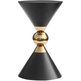Meridian Malia Black / Gold End Table