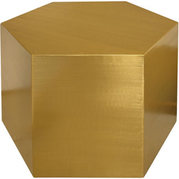 Meridian Hexagon Brushed Gold Coffee Table