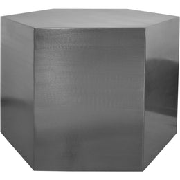 Meridian Hexagon Brushed Chrome Coffee Table