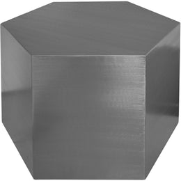 Meridian Hexagon Brushed Chrome Coffee Table