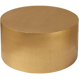 Meridian Cylinder Brushed Gold Coffee Table