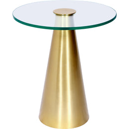 Meridian Glassimo Brushed Gold End Table