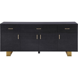 Meridian Excel Grey Oak Veneer Lacquer Sideboard/Buffet