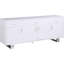 Meridian Excel White Lacquer Sideboard/Buffet
