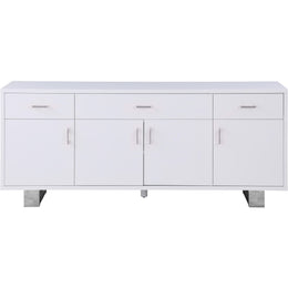 Meridian Excel White Lacquer Sideboard/Buffet