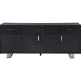 Meridian Excel Grey Oak Veneer Lacquer Sideboard/Buffet