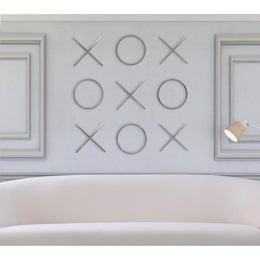 Meridian XOXO Chrome Stainless Steel Wall Decor