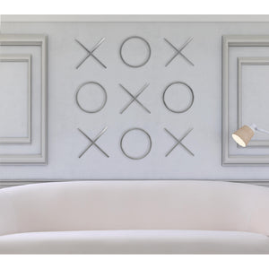Meridian XOXO Chrome Stainless Steel Wall Decor