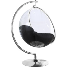 Meridian Luna Black Durable Fabric Acrylic Swing Chair