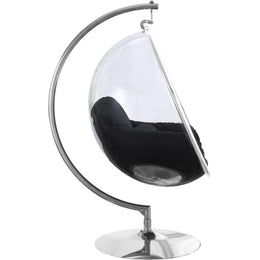 Meridian Luna Black Durable Fabric Acrylic Swing Chair