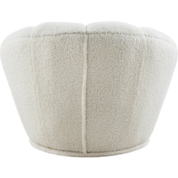 Meridian Dream White Faux Sheepskin Fur Accent Chair