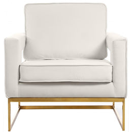 Meridian Noah Cream Velvet Accent Chair