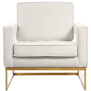 Meridian Noah Cream Velvet Accent Chair