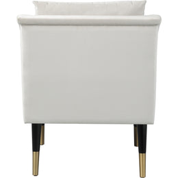 Meridian Elegante Cream Velvet Accent Chair