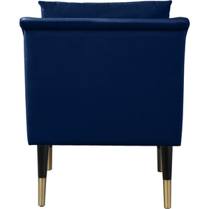 Meridian Elegante Navy Velvet Accent Chair