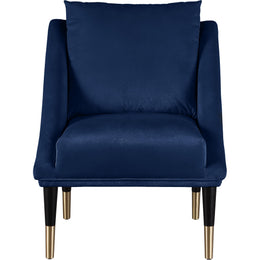 Meridian Elegante Navy Velvet Accent Chair