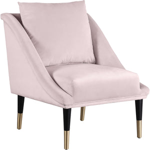 Meridian Elegante Pink Velvet Accent Chair