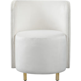 Meridian Rotunda Cream Velvet Accent Chair