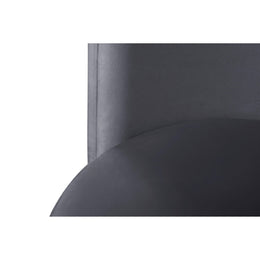 Meridian Rotunda Grey Velvet Accent Chair