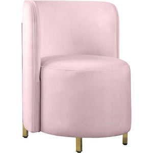 Meridian Rotunda Pink Velvet Accent Chair