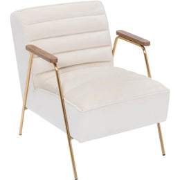 Meridian Woodford Cream Velvet Accent Chair