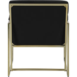 Meridian Wayne Black Velvet Accent Chair